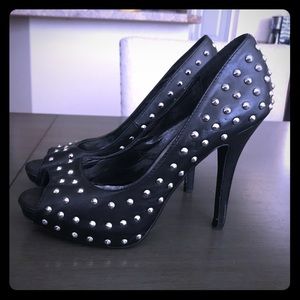 Black studded heels